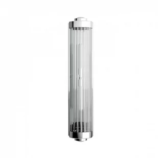 Orlicki Design Łazienkowa LAMPA ścienna Fumi Parette Cromo IP44 okrągła OPRAWA kinkiet szklana tuba IP44 chrom - Lampy ścienne - miniaturka - grafika 1