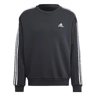 Bluzy męskie - adidas Bluza męska dla dorosłych (długi rękaw), czarny/biały, M - miniaturka - grafika 1