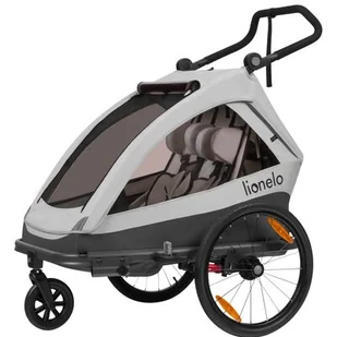 Przyczepka rowerowa LIONELO Cama Szary - Przyczepki rowerowe - miniaturka - grafika 1
