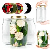 Pojemniki kuchenne - 10szt SŁOIKI NA MIÓD PRZETWORY NALEWKI SŁOIK DO KISZENIA OGÓRKÓW SOKI 1,7L - miniaturka - grafika 1