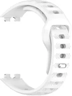 Akcesoria do smartwatchy - SILIKONOWY PASEK DO HUAWEI BAND 8 / 9 / 10 BIAŁY - miniaturka - grafika 1