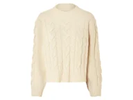 Swetry damskie - esmara® Sweter damski z dzianiny (Beżowy, S(36/38)) - miniaturka - grafika 1