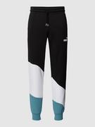 Spodnie sportowe męskie - Spodnie dresowe z nadrukiem z logo model ‘POWER’ - miniaturka - grafika 1