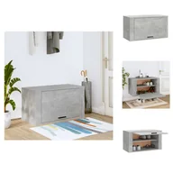 Szafki na buty - vidaXL Ścienna szafka na buty betonowa szara 70x35x38 cm materiał drewnopochodny - Półki i szafki na buty - miniaturka - grafika 1