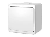 Wyłączniki światła i elektryczne - Abex SMART Wyłącznik 1 pojedynczy 1-biegunowy natynkowy bryzgoszczelny IP44 biały WNT-1S WNT-1S/ABX - miniaturka - grafika 1