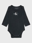 Body dla niemowląt - Calvin Klein Jeans Body Monogram IN0IN00033 Czarny Regular Fit - miniaturka - grafika 1