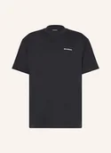 Koszulki męskie - Salomon T-Shirt Chest Logo schwarz - SALOMON - miniaturka - grafika 1