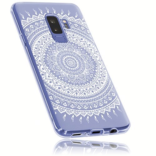mumbi Etui kompatybilne z Samsung Galaxy S9+ etui na telefon komórkowy z motywem mandali, białe, przezroczyste