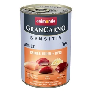 animonda GranCarno Adult Sensitiv Kurczak i ryż 12x400 g - Mokra karma dla psów - miniaturka - grafika 1