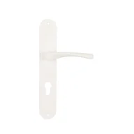 Klamki - Domino Klamka Eva szyld na wkładkę biała - miniaturka - grafika 1