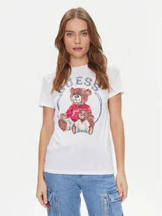 Guess T-Shirt W4RI86 K9SN1 Biały Regular Fit - Koszulki i topy damskie - miniaturka - grafika 1