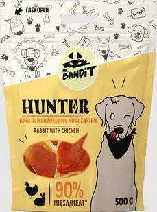 Mr. Bandit Mr Bandit Mr Bandit Hunter Uszy Królika wypełnione Kurczakiem 500g MR-HUNT-KR-KUR-500 - Przysmaki dla psów - miniaturka - grafika 1