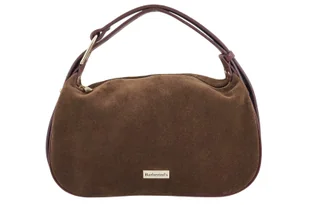 Elegancka torebka zamszowa na ramię - Brązowa - Torebki damskie Elegancka torebka zamszowa na ramię - Brązowa - Torebki damskie - miniaturka - grafika 1