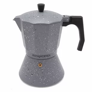 KonigHOFFER KAWIARKA DO ESPRESSO 450 ML GREY STONE MARBLE TWORZYWO SZTUCZNE 5907558790122 - Zaparzacze i kawiarki - miniaturka - grafika 1