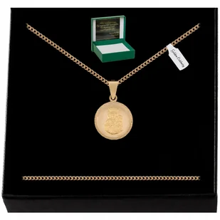 ZŁOTY ŁAŃCUSZEK + MEDALIK MATKA BOSKA SREBRO PRÓBY 925/585 + GRAWER KOMUNIA - Biżuteria dla dzieci ZŁOTY ŁAŃCUSZEK + MEDALIK MATKA BOSKA SREBRO PRÓBY 925/585 + GRAWER KOMUNIA - Biżuteria dla dzieci - miniaturka - grafika 1