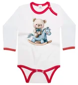 Body dla niemowląt - Body dziecięce Pluszowy Misio Na Niebieskim Koniku Na Biegunach 74/80 - miniaturka - grafika 1