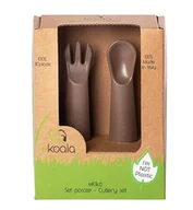 Sztućce dla dzieci - eKoala, Sztućce, Brown, BIOplastik,2 szt. - miniaturka - grafika 1