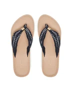 Klapki i japonki damskie - Tommy Hilfiger Japonki Th Chain Print Elevated Sandal FW0FW08519 Granatowy - miniaturka - grafika 1