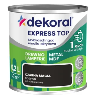 Szybkoschnąca Dekoral Emalia akrylowa EXPRESS TOP Czarna magia 0,2 l - Emalie - miniaturka - grafika 1