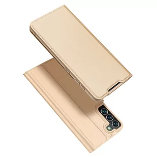 Dux Ducis Skin Pro kabura etui pokrowiec z klapką Samsung Galaxy S22+ (S22 Plus) złoty - Etui i futerały do telefonów - miniaturka - grafika 1