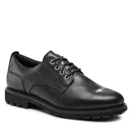 Półbuty męskie - Półbuty Clarks Batcombe Tie 261734347 Czarny - miniaturka - grafika 1