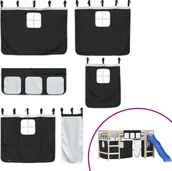 Zabezpieczenia dla dzieci - Zasłony do łóżka na antresoli, biało-czarne, poliester - miniaturka - grafika 1