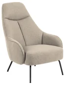 Krzesła - Krzesło Wypoczynkowe Texas Czarny Mat / Alea Beżowy 60 - miniaturka - grafika 1