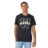 Koszulki męskie - Wrangler Męski t-shirt graficzny, czarny kolor, rozmiar S, Faded Black, S - miniaturka - grafika 1