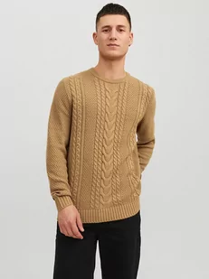 Jack & Jones Sweter w kolorze jasnobrązowym - Swetry męskie - miniaturka - grafika 1