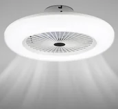 Wentylatory sufitowe - Jopassy wentylator sufitowy 80w LED z pilotem lampa sufitowa pilot zdalnego sterowania timer ściemnialna inteligentna lampa sufitowa LED - miniaturka - grafika 1