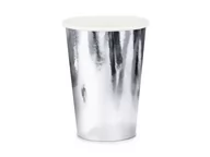 Naczynia i sztućce jednorazowe - PartyDeco Kubeczki papierowe &quot;Shiny Premium&quot; srebrny 220 ml 6 szt KPP35-018 - miniaturka - grafika 1