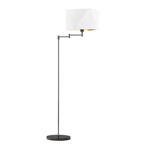 Czarna lampa podłogowa z czarnym abażurem SANTIAGO GOLD - Lampy stojące - miniaturka - grafika 1