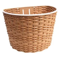 Koszyki rowerowe - ProFex Koszyk na kierownicę, Rattan plastik, brązowy - miniaturka - grafika 1