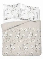 Pościel - Detexpol Pościel satynowa 220x200 beżowa kwiaty 4070 C Home Satin 80 - miniaturka - grafika 1