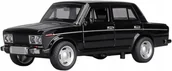 Zabawki zdalnie sterowane - JIANYUAN LADA ROSYJSKI METALOWY MODEL SAMOCHODU 1:24 DŹWIĘK ŚWIATŁO CZARNY - miniaturka - grafika 1