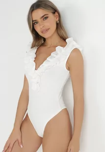 Białe Body z Falbanką Teofano - Body - miniaturka - grafika 1