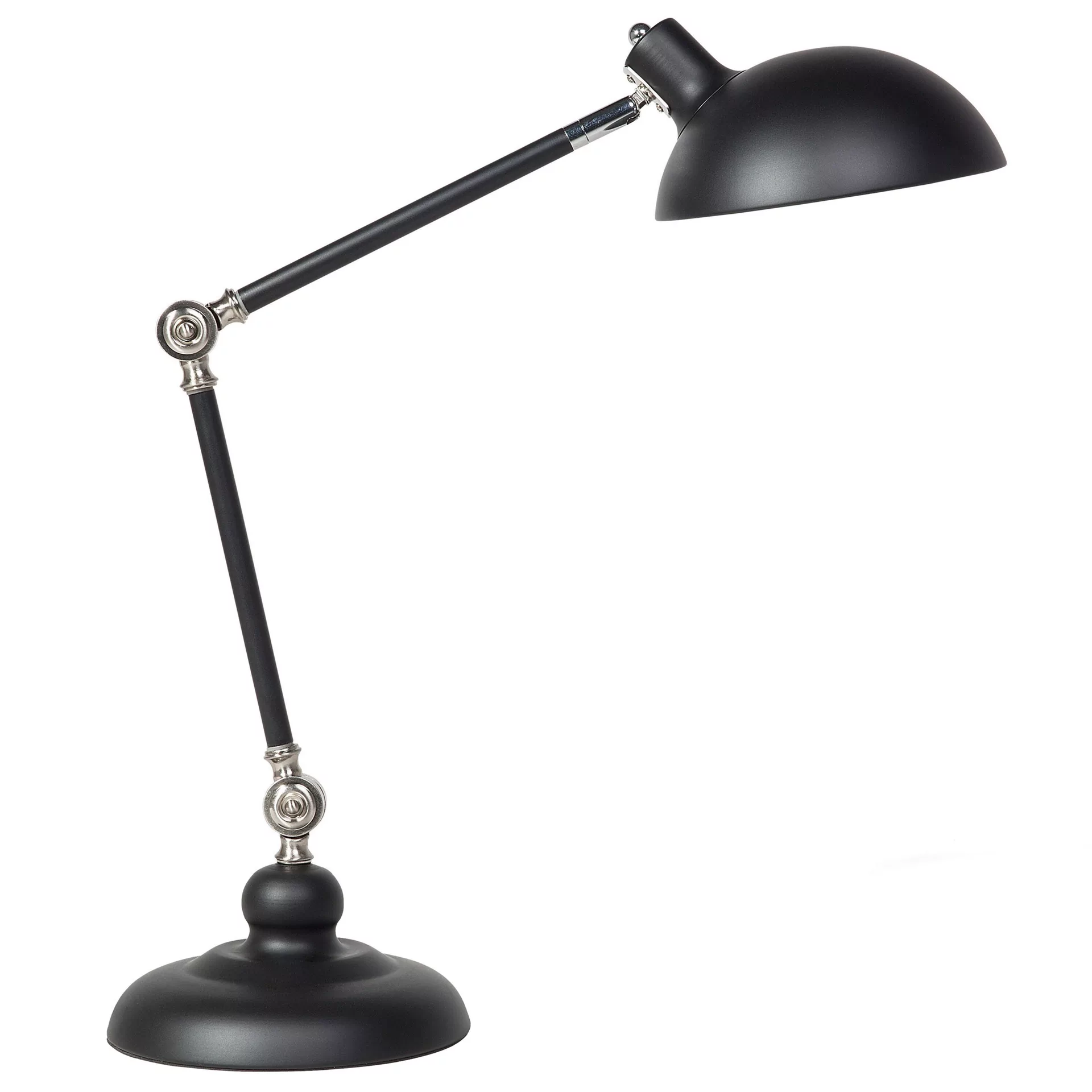 Beliani Lampka biurkowa Lampa biurkowa regulowana metalowa czarna MERAMEC 42969