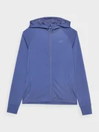 Bluzy sportowe damskie - Damska bluza treningowa 4F 4FWAW24TFSWF406 - niebieska - miniaturka - grafika 1