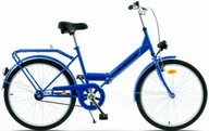 Rowery - Rower 24 KANDS FOLDING SKŁADAK niebieski połysk rama 16,5" - miniaturka - grafika 1