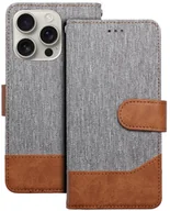 Etui i futerały do telefonów - Kabura JEANS Book do IPHONE 11 szary - miniaturka - grafika 1