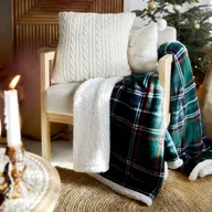 Koce - Koc MANTA w kratę zielony 150x200 cm - miniaturka - grafika 1