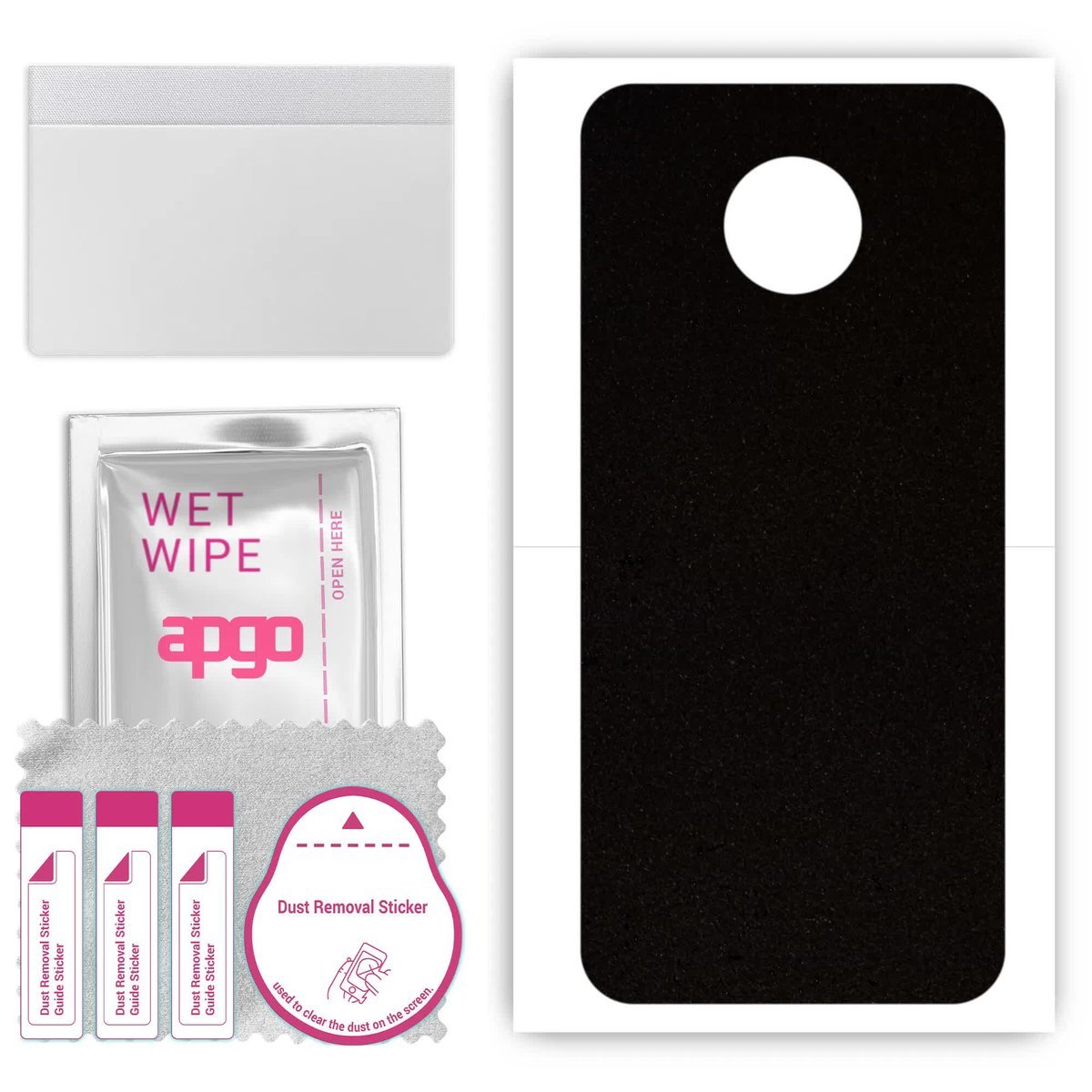 Folia naklejka skórka strukturalna na TYŁ Zamsz do Motorola Moto G7 - Zamsz Czarny - apgo SKINS