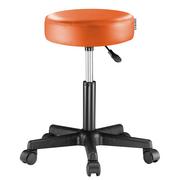 Fotele i krzesła biurowe - Taboret obrotowy Pomarańczowy Imitacja Skóry 360° - miniaturka - grafika 1