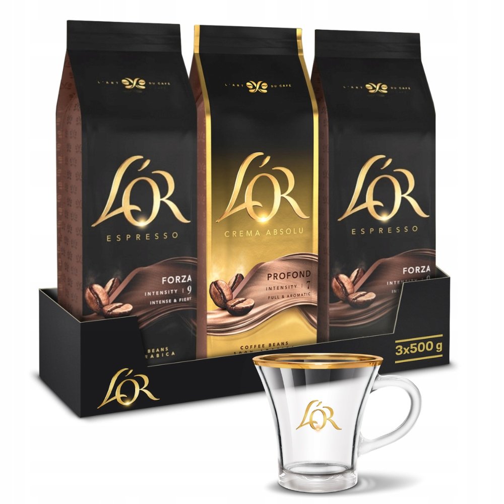 Kawa ziarnista L'or Espresso i Crema Absolu 1,5kg filiżanka L'or Gratis!
