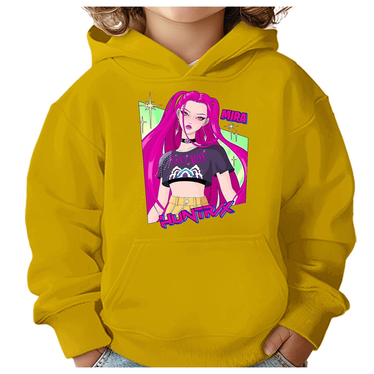 BLUZA DZIECIĘCA HUNTRIX MIRA KPOP 134-140 Z KAPTUREM BAWEŁNIANA JAKOŚĆ