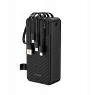 Powerbanki - Powerbank Dudao K11 Max 30000mAh z wbudowanymi kablami czarny - miniaturka - grafika 1