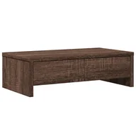Akcesoria do monitorów - vidaXL Podstawa pod monitor z szufladami w kolorze brązowego dębu 50x27x15 cm - miniaturka - grafika 1