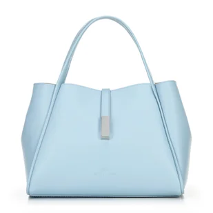 Damski kuferek skórzany z wyjmowaną saszetką niebieski - Torebki damskie Damski kuferek skórzany z wyjmowaną saszetką niebieski - Torebki damskie - miniaturka - grafika 1