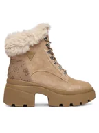 Botki damskie - Guess Trzewiki FLFYRL SUE10 Beżowy - miniaturka - grafika 1