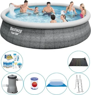 Oferta basenowa - Bestway Fast Set Rattan 457x107 cm - Okrągły Okrągły - Baseny ogrodowe - miniaturka - grafika 1